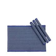LUGAR AMERICANO 48 CM X 33 CM CONJUNTO COM 4 PEÇAS FURNAS - AZUL/BRANCO - Foto 1