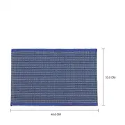 LUGAR AMERICANO 48 CM X 33 CM CONJUNTO COM 4 PEÇAS FURNAS - AZUL/BRANCO - Foto 7