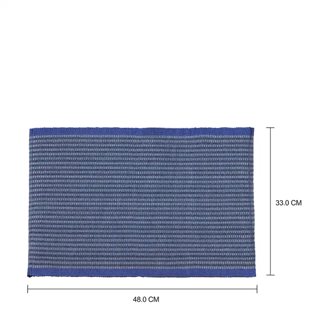 LUGAR AMERICANO 48 CM X 33 CM CONJUNTO COM 4 PEÇAS FURNAS - AZUL/BRANCO - Foto 7