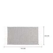 PANO DE PRATO 70 CM X 40 CM TOMÉ - CINZA/BRANCO - Foto 3