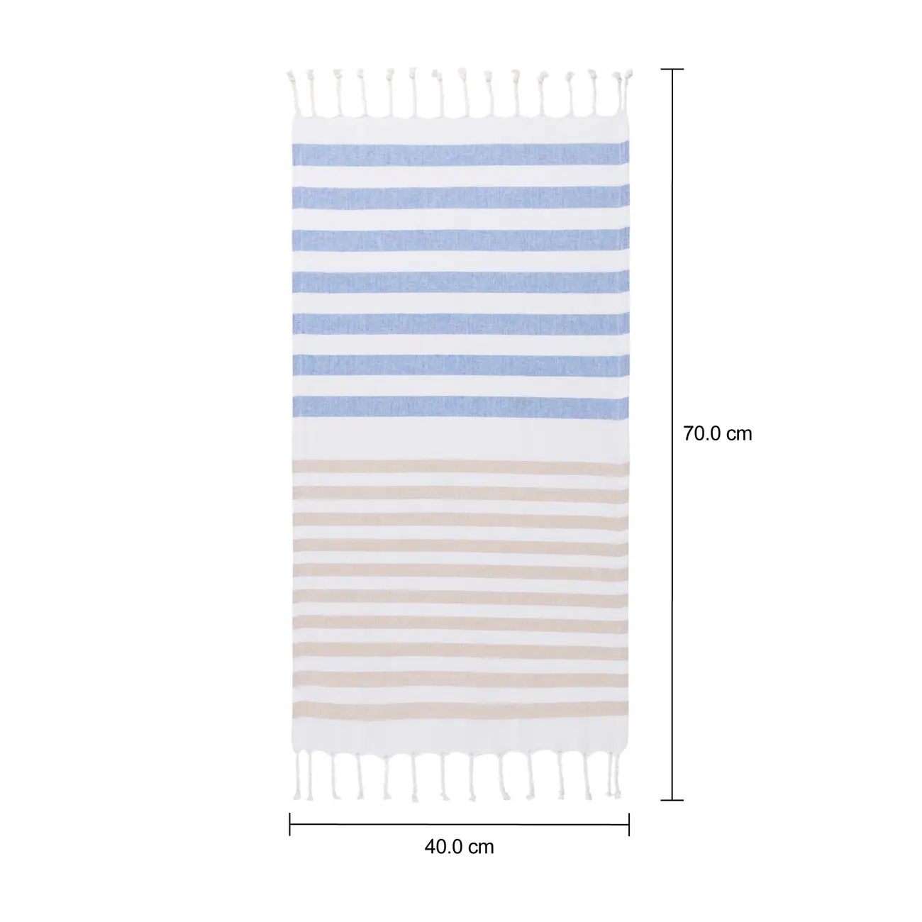 PANO DE PRATO 70 CM X 40 CM SCARLAT - AZUL CLARO/BRANCO - Foto 3