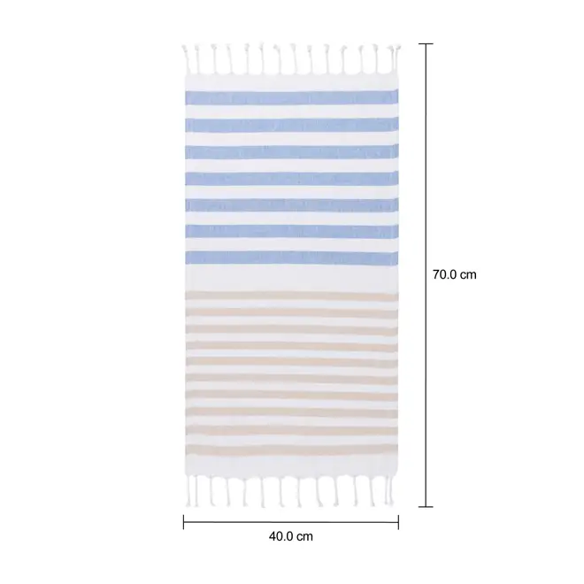 PANO DE PRATO 70 CM X 40 CM SCARLAT - AZUL CLARO/BRANCO - Foto 3
