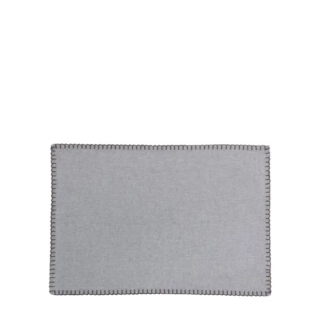 LUGAR AMERICANO TECIDO 48 CM X 33 CM OUI - CINZA CLARO - Foto 1