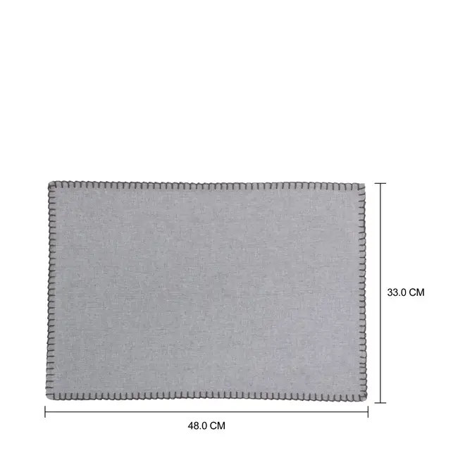 LUGAR AMERICANO TECIDO 48 CM X 33 CM OUI - CINZA CLARO - Foto 3