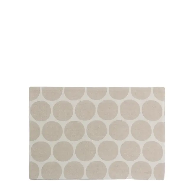 LUGAR AMERICANO TECIDO 33 CM X 48 CM POPINS - CAMELO/BRANCO - Foto 1
