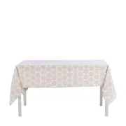 TOALHA DE MESA 1,40 M X 2,20 M POPINS - CAMELO/BRANCO - Foto 2