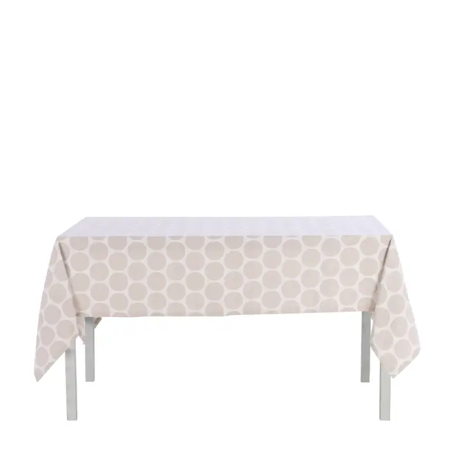 TOALHA DE MESA 1,40 M X 2,20 M POPINS - CAMELO/BRANCO - Foto 2