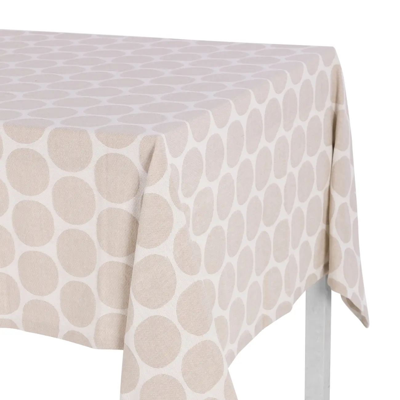 TOALHA DE MESA 1,40 M X 2,20 M POPINS - CAMELO/BRANCO - Foto 3