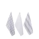 BRANCO/CINZA - PANO DE PRATO 40 CM X 70 CM COM 3 DAFNE