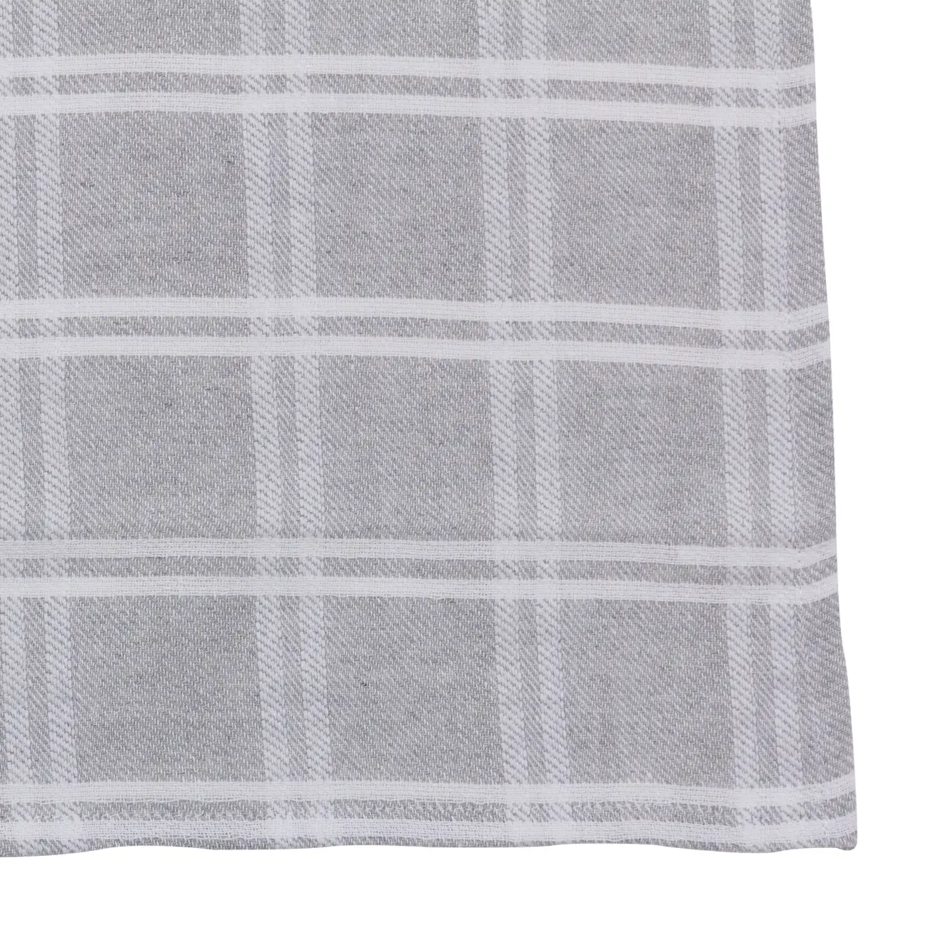 PANO DE PRATO 40 CM X 70 CM COM 3 DAFNE - BRANCO/CINZA - Foto 2