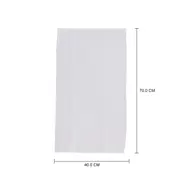 PANO DE PRATO 40 CM X 70 CM COM 3 DAFNE - BRANCO/CINZA - Foto 9