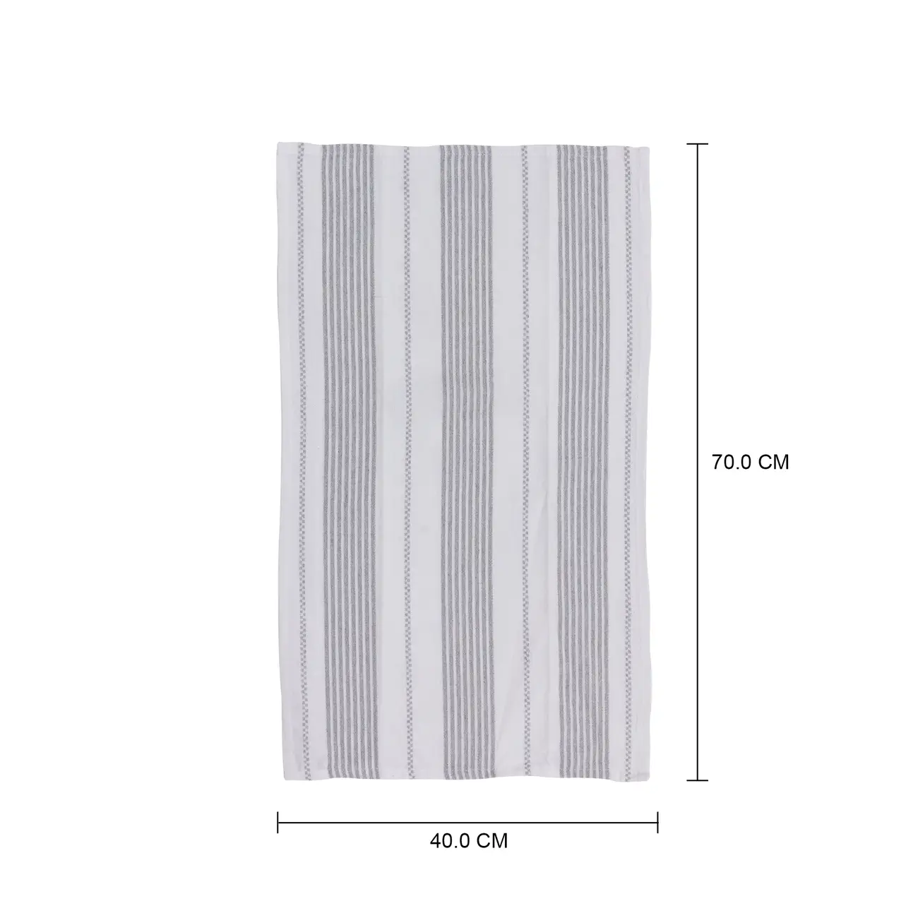 PANO DE PRATO 40 CM X 70 CM COM 3 DAFNE - BRANCO/CINZA - Foto 10