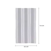 PANO DE PRATO 40 CM X 70 CM COM 3 DAFNE - BRANCO/CINZA - Foto 10