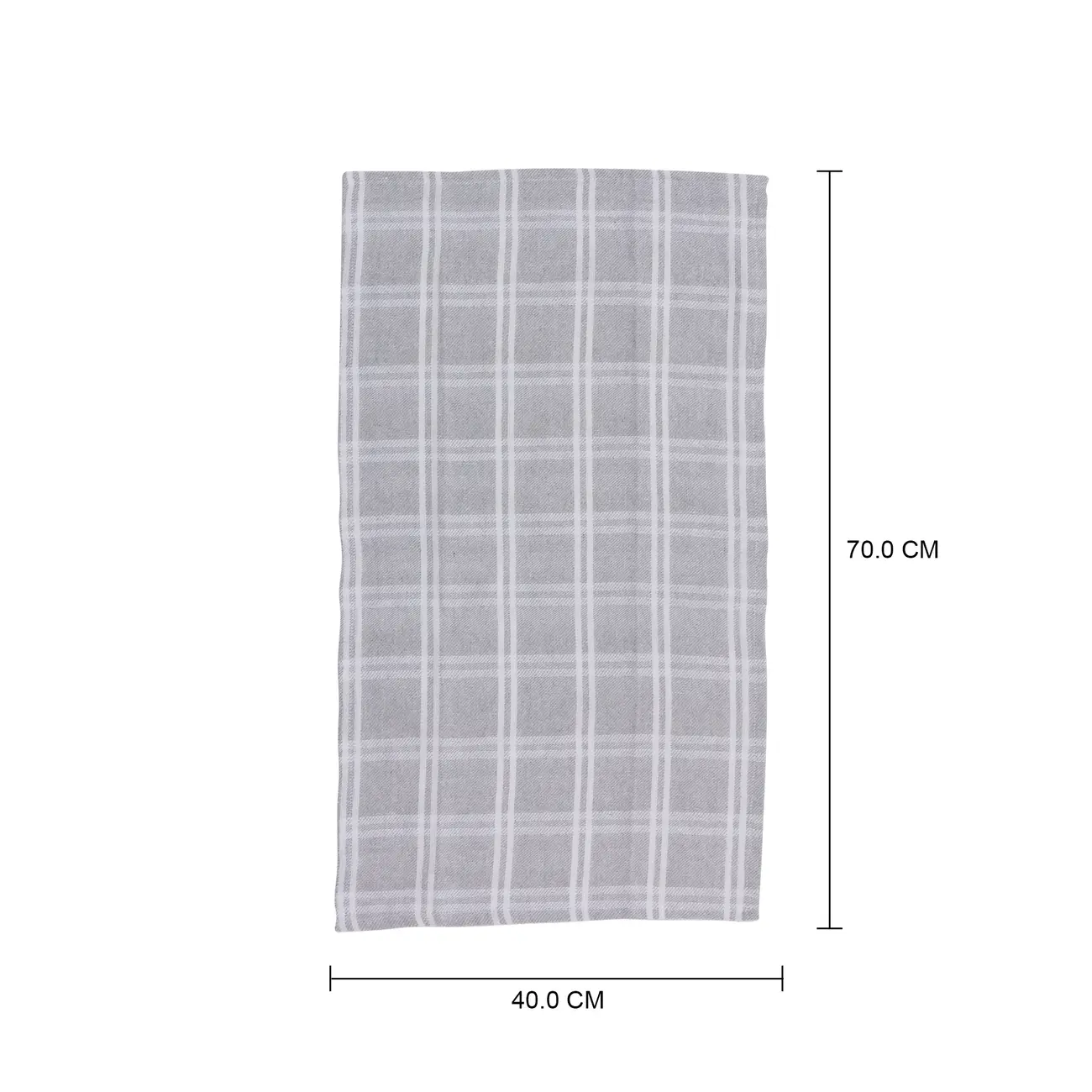 PANO DE PRATO 40 CM X 70 CM COM 3 DAFNE - BRANCO/CINZA - Foto 11