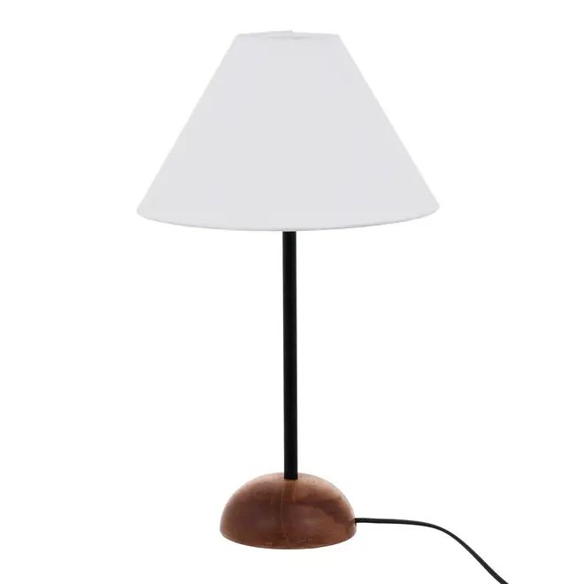 LUMINÁRIA DE MESA PILAR C/CUP A - NOZES/BRANCO - Foto 2