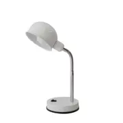 LUMINÁRIA DE MESA HELMET - BRANCO/CROMADO - Foto 1