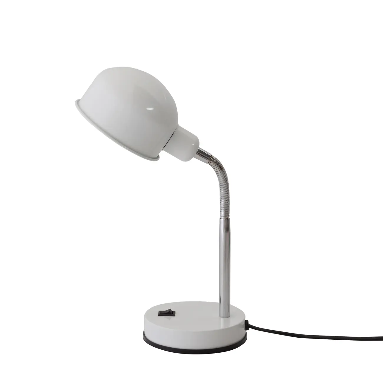 LUMINÁRIA DE MESA HELMET - BRANCO/CROMADO - Foto 2