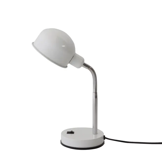 LUMINÁRIA DE MESA HELMET - BRANCO/CROMADO - Foto 2