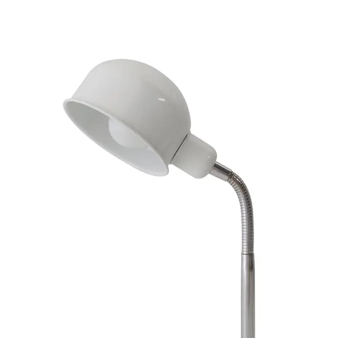 LUMINÁRIA DE MESA HELMET - BRANCO/CROMADO - Foto 4