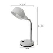 LUMINÁRIA DE MESA HELMET - BRANCO/CROMADO - Foto 5