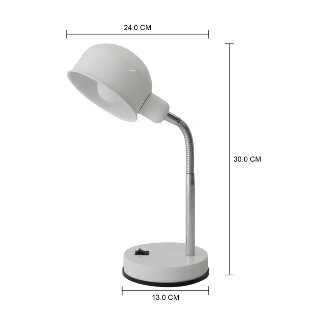 LUMINÁRIA DE MESA HELMET - BRANCO/CROMADO - Foto 5
