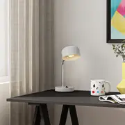 LUMINÁRIA DE MESA HELMET - BRANCO/CROMADO - Foto 6