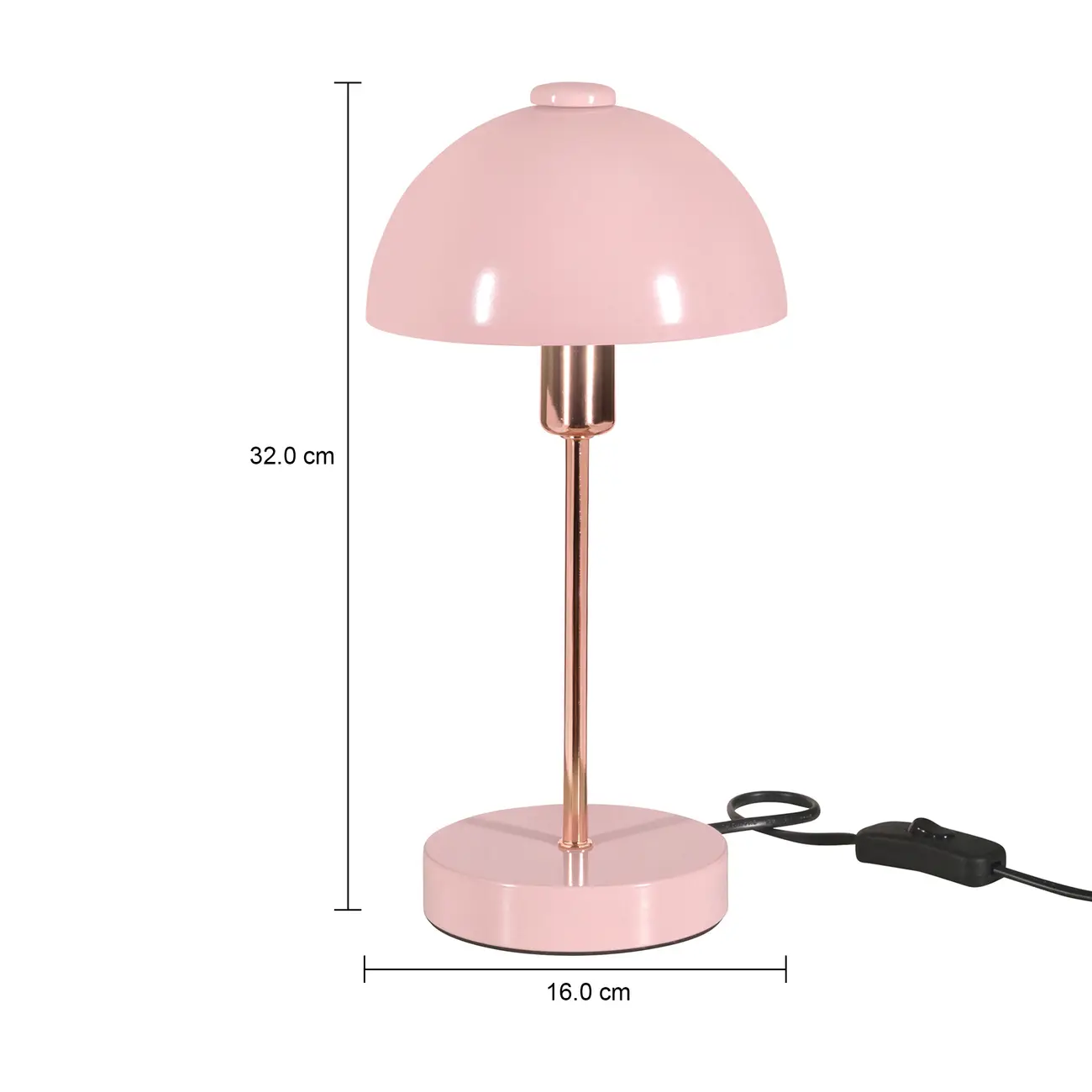LUMINÁRIA DE MESA COGUM - QUARTZO ROSA/COBRE - Foto 6