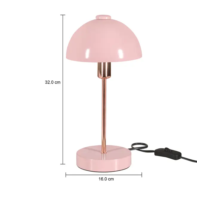 LUMINÁRIA DE MESA COGUM - QUARTZO ROSA/COBRE - Foto 6