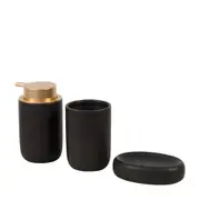 KIT BANCADA 3 PEÇAS CANOTIER - PRETO/DOURADO - Foto 2