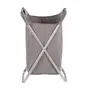 CESTO PARA ROUPA KORG - CINZA/INOX - Foto 1