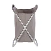 CESTO PARA ROUPA KORG - CINZA/INOX - Foto 1