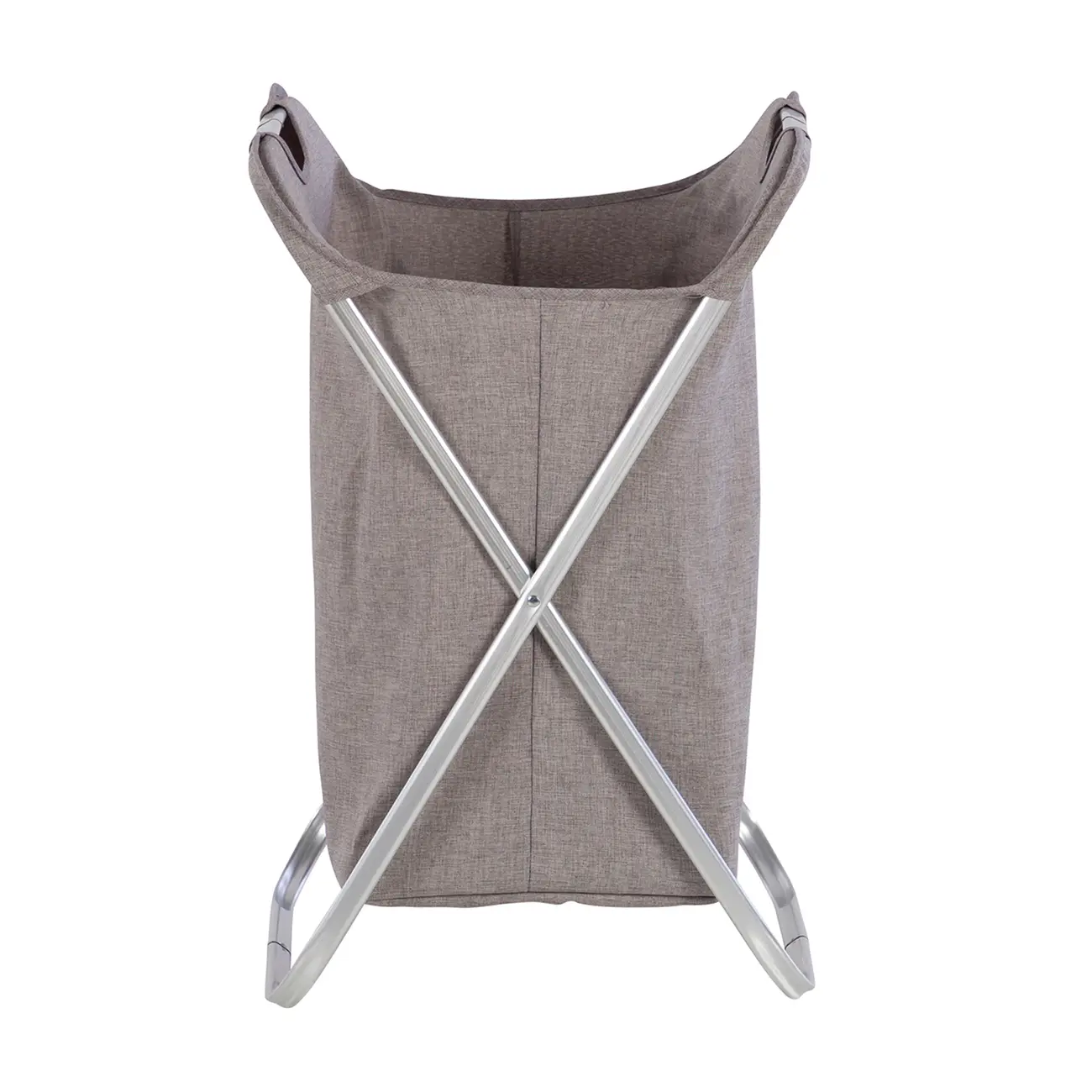 CESTO PARA ROUPA KORG - CINZA/INOX - Foto 1