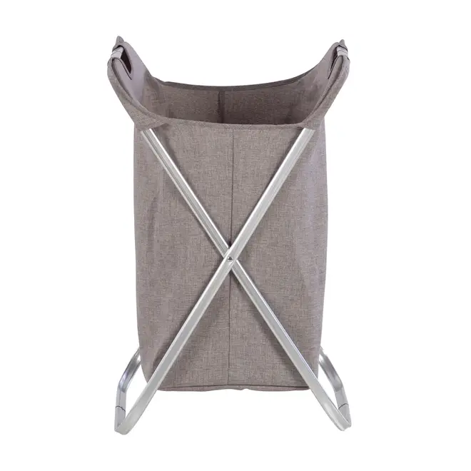 CESTO PARA ROUPA KORG - CINZA/INOX - Foto 1