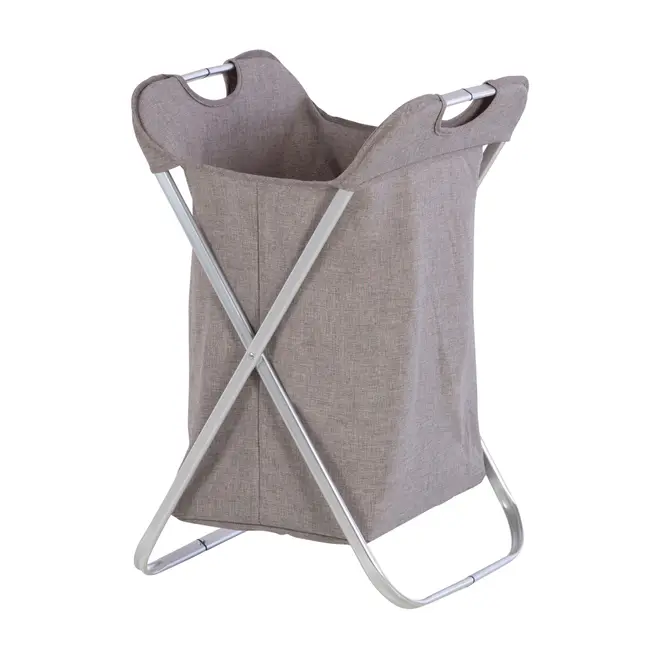 CESTO PARA ROUPA KORG - CINZA/INOX - Foto 2