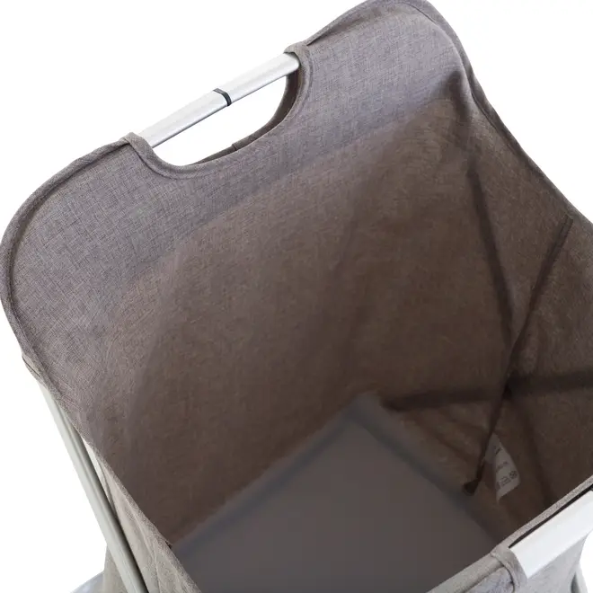 CESTO PARA ROUPA KORG - CINZA/INOX - Foto 4