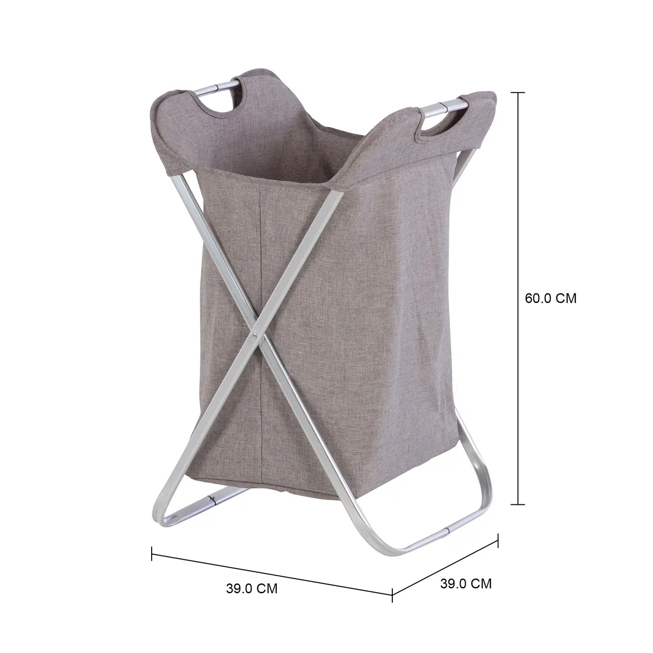 CESTO PARA ROUPA KORG - CINZA/INOX - Foto 5