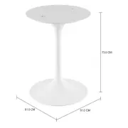 BASE DE MESA DE JANTAR CENTRAL REDONDA FV 90 CM TULIPE - BRANCO BRILHANTE - Foto 2