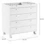 ESTRUTURA DE CÔMODA 5 GAVETAS 80 CM X 45 CM NAMI I - BRANCO - Foto 4