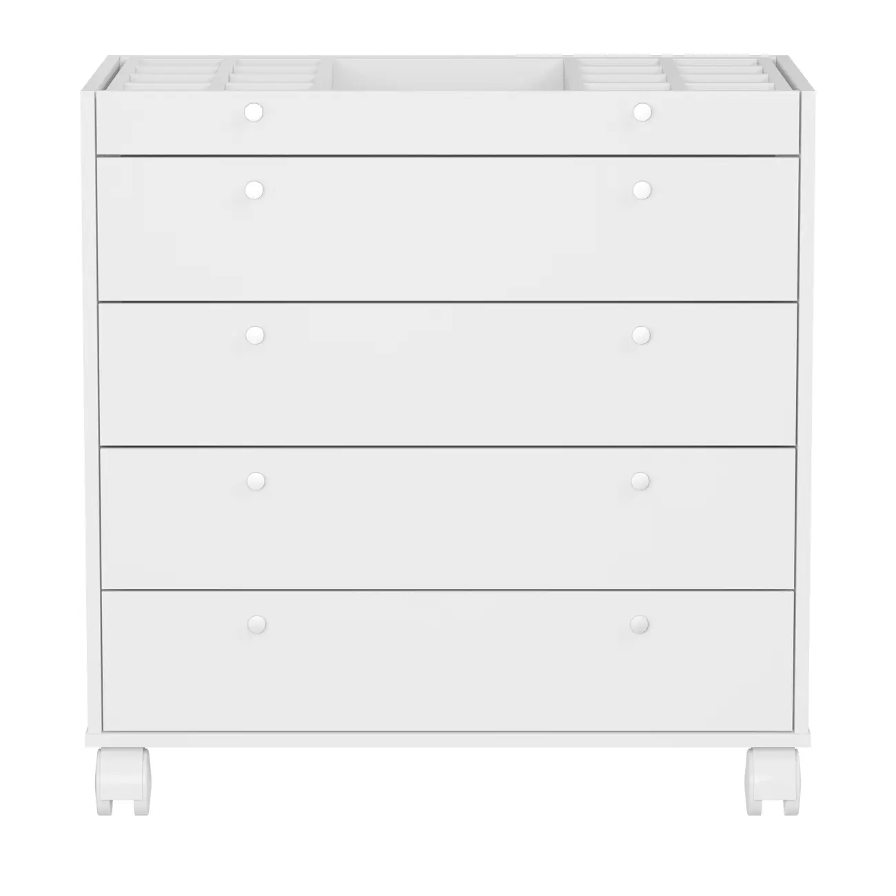 ESTRUTURA DE CÔMODA 5 GAVETAS 80 CM X 45 CM NAMI I - BRANCO - Foto 1