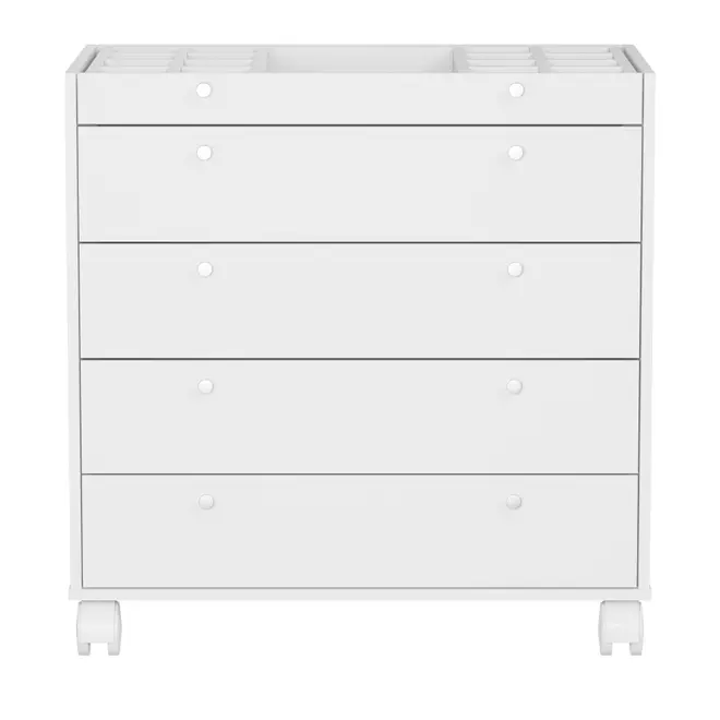 ESTRUTURA DE CÔMODA 5 GAVETAS 80 CM X 45 CM NAMI I - BRANCO - Foto 1