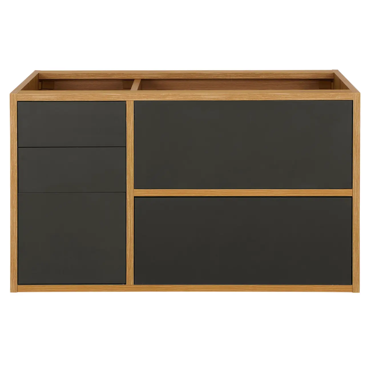 ARMÁRIO DE COZINHA INFERIOR 1,20 M 4 GAVETAS/1 PORTA BASCULANTE TOAST - OAK TAMMI/KONKRET - Foto 1