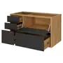 ARMÁRIO DE COZINHA INFERIOR 1,20 M 4 GAVETAS/1 PORTA BASCULANTE TOAST - OAK TAMMI/KONKRET - Foto 2