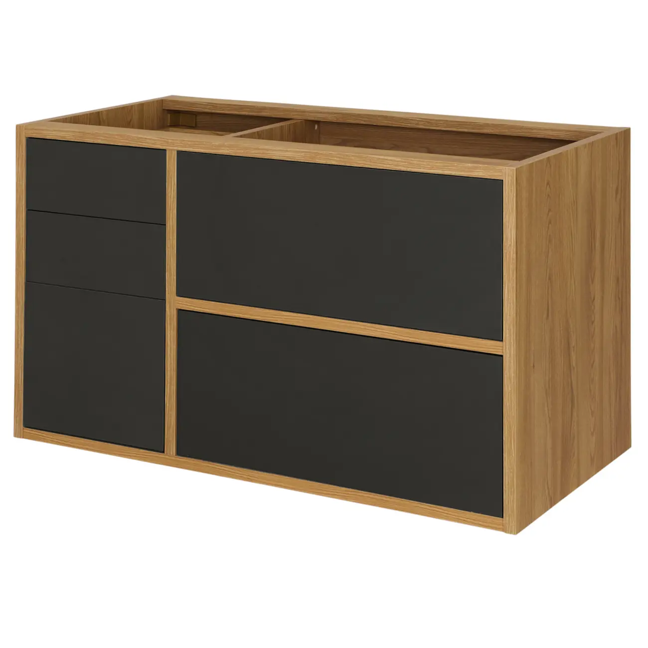 ARMÁRIO DE COZINHA INFERIOR 1,20 M 4 GAVETAS/1 PORTA BASCULANTE TOAST - OAK TAMMI/KONKRET - Foto 3