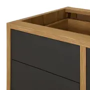 ARMÁRIO DE COZINHA INFERIOR 1,20 M 4 GAVETAS/1 PORTA BASCULANTE TOAST - OAK TAMMI/KONKRET - Foto 5