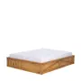 CAMA QUEEN COM 2 GAVETAS 1,58 M CRATES - ENCERADO CASTANHO - Foto 1