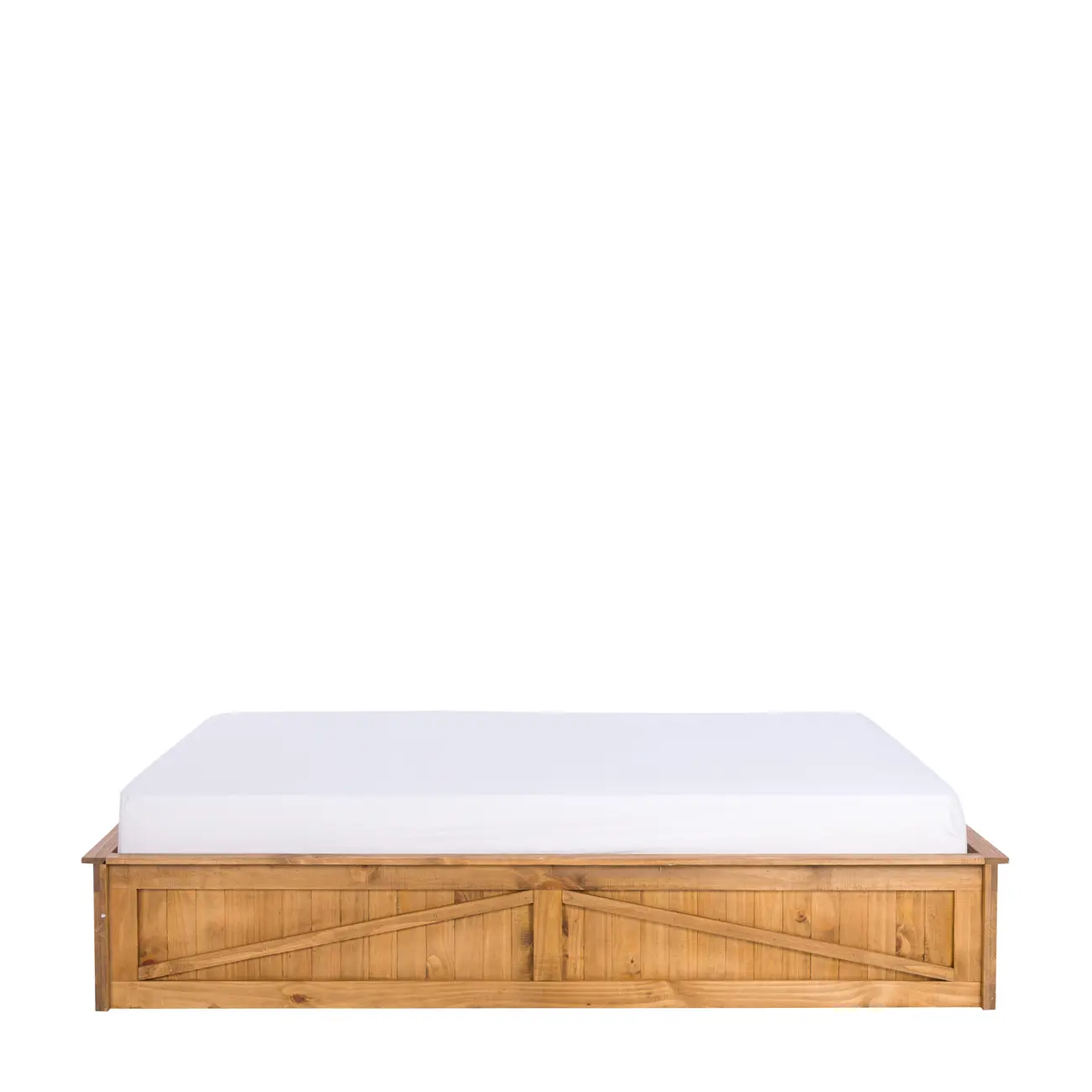 CAMA QUEEN COM 2 GAVETAS 1,58 M CRATES - ENCERADO CASTANHO - Foto 3