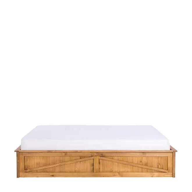 CAMA QUEEN COM 2 GAVETAS 1,58 M CRATES - ENCERADO CASTANHO - Foto 3