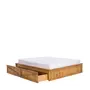 CAMA QUEEN COM 2 GAVETAS 1,58 M CRATES - ENCERADO CASTANHO - Foto 4