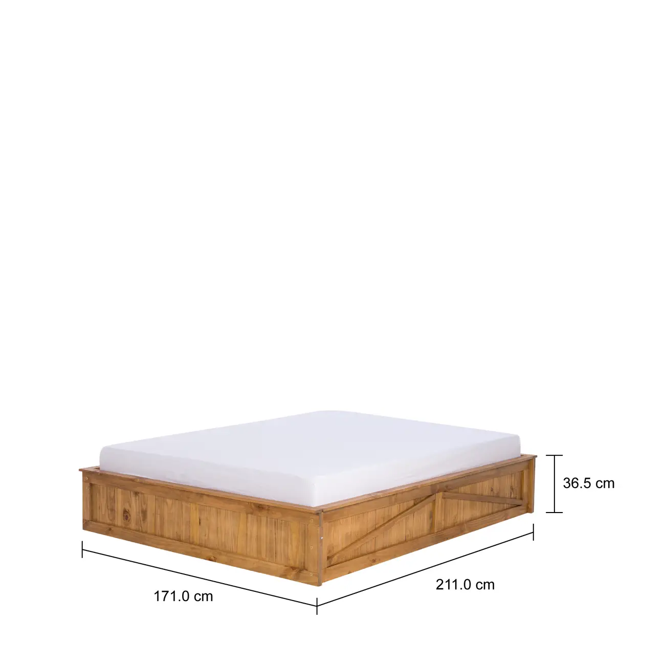 CAMA QUEEN COM 2 GAVETAS 1,58 M CRATES - ENCERADO CASTANHO - Foto 5