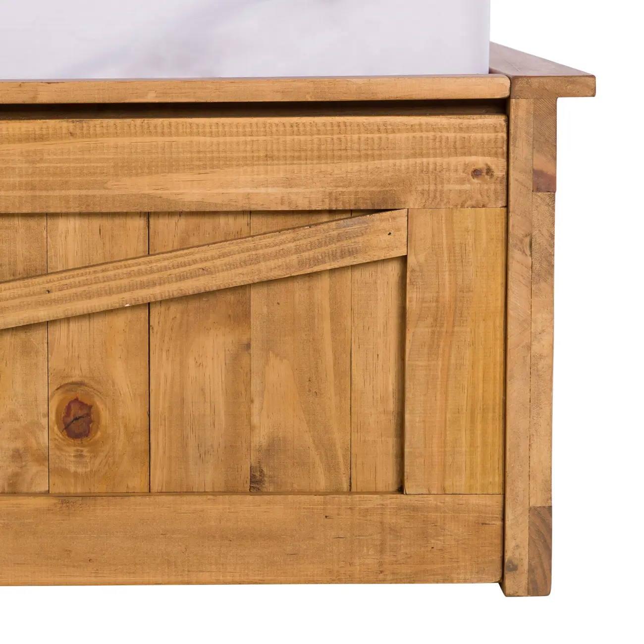CAMA KING COM 2 GAVETAS 1,93 M CRATES - ENCERADO CASTANHO - Foto 5